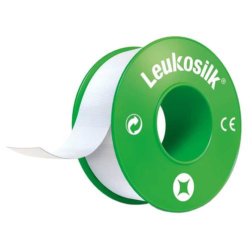 Leukosilk® Fixiertape , seidiges Klebeband 1,25cm x 9,2m (Weiß)