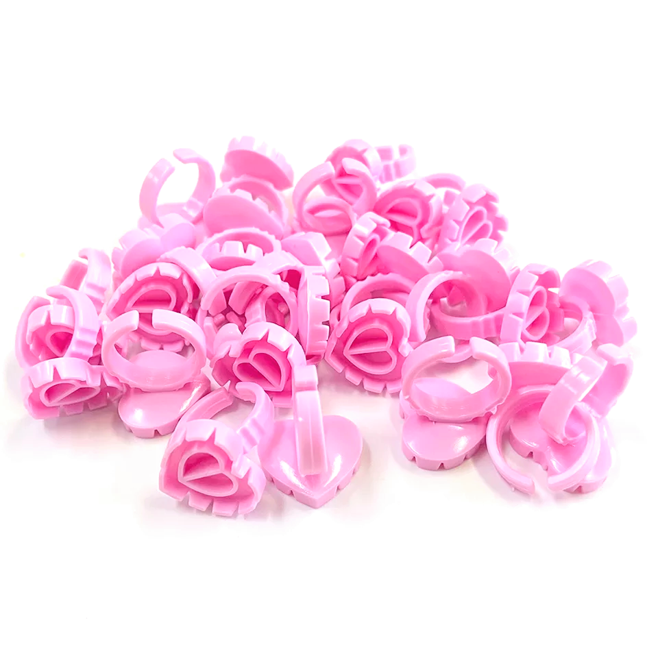 Anneau de colle ♡ Coeur ♡ 100 pièces