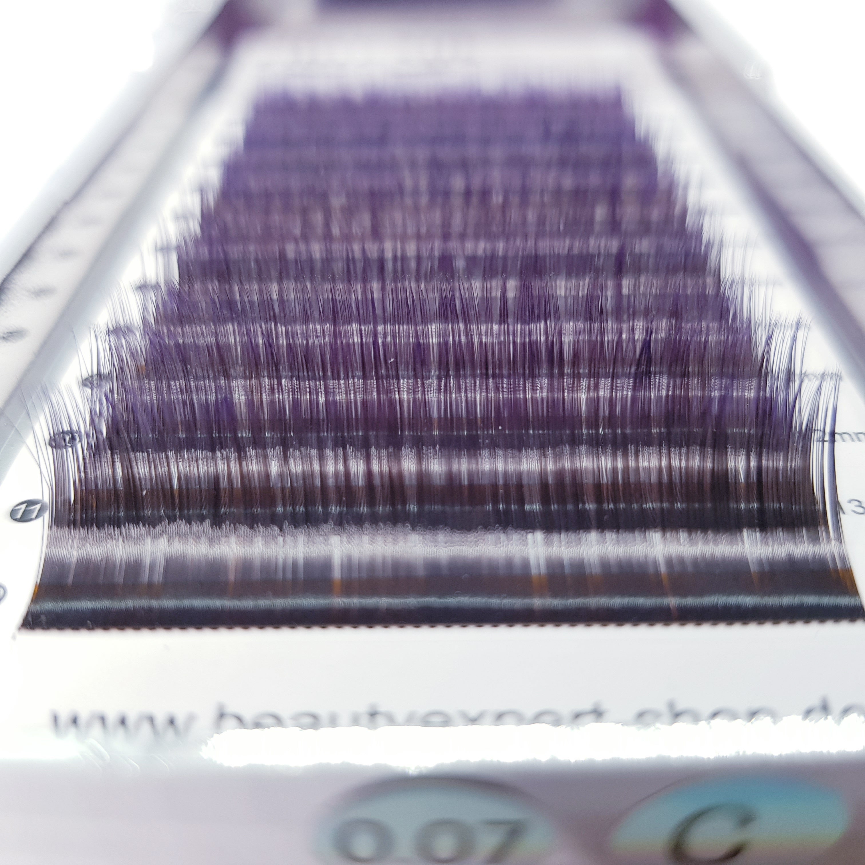 Ombre Wimpern | Lila | D Curl | 0.07
