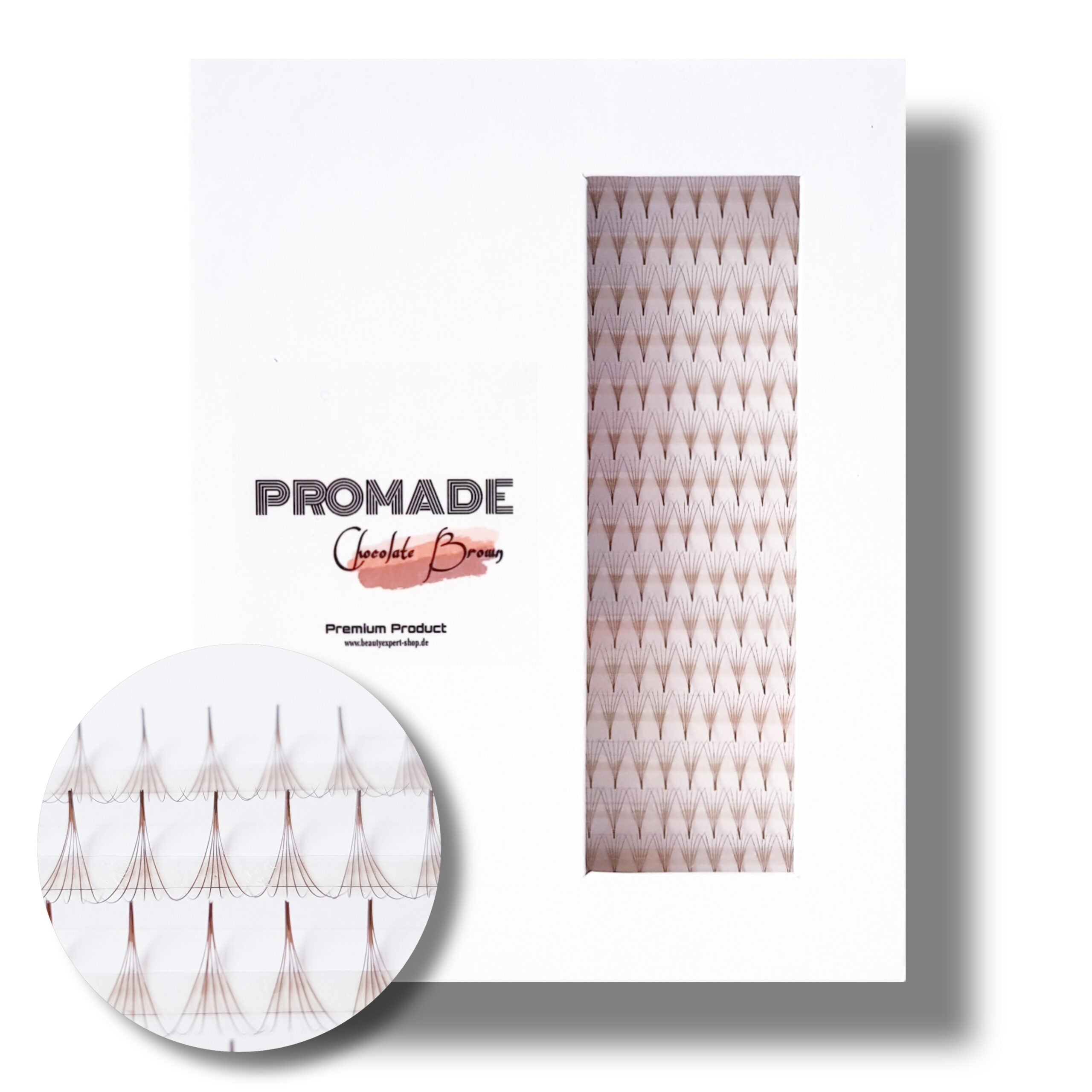 6D | CC | 0.07 Braune Wimpernfächer - Promade Fertige Fächer
