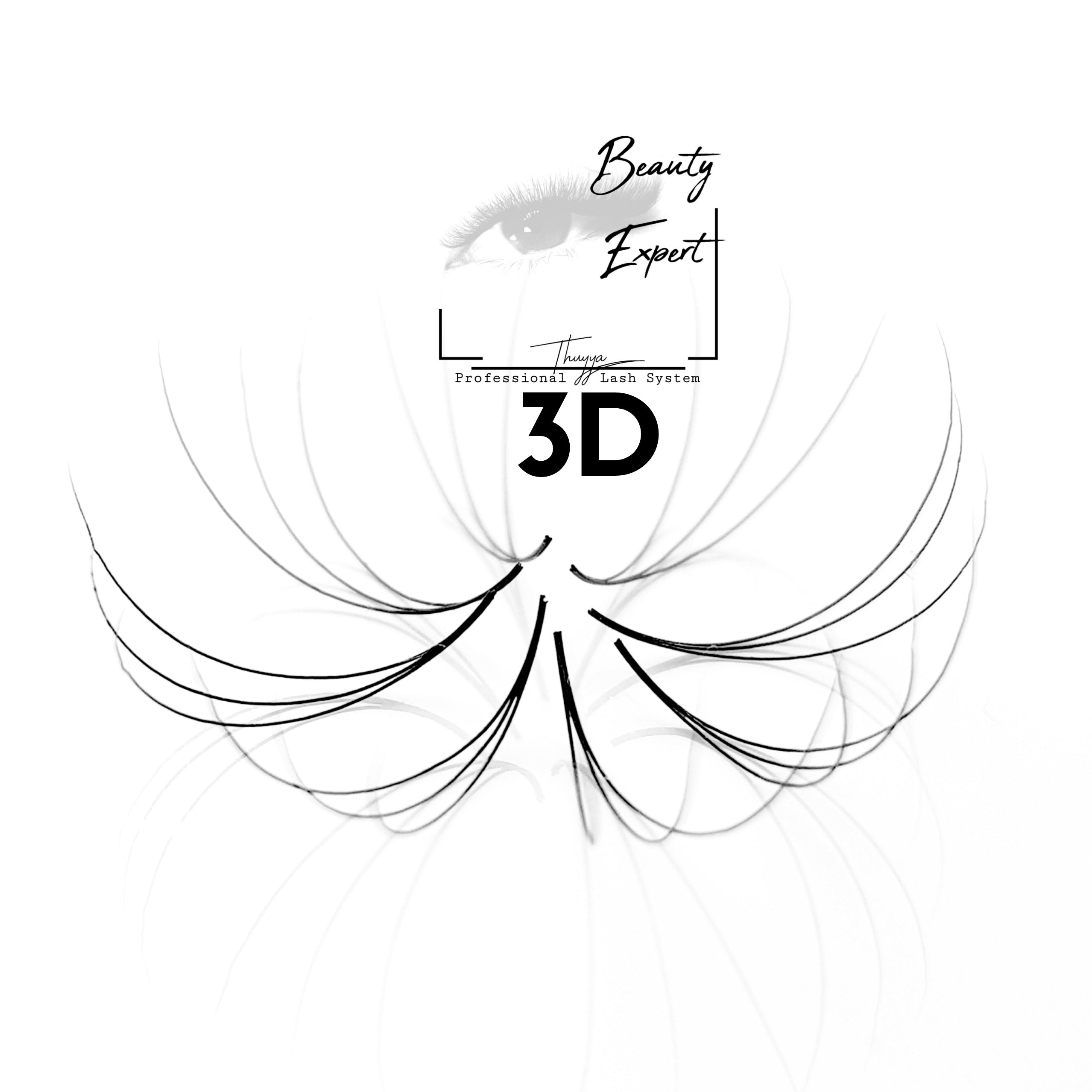 3D handmade Wimpernfächer für Wimpernverlängerung.