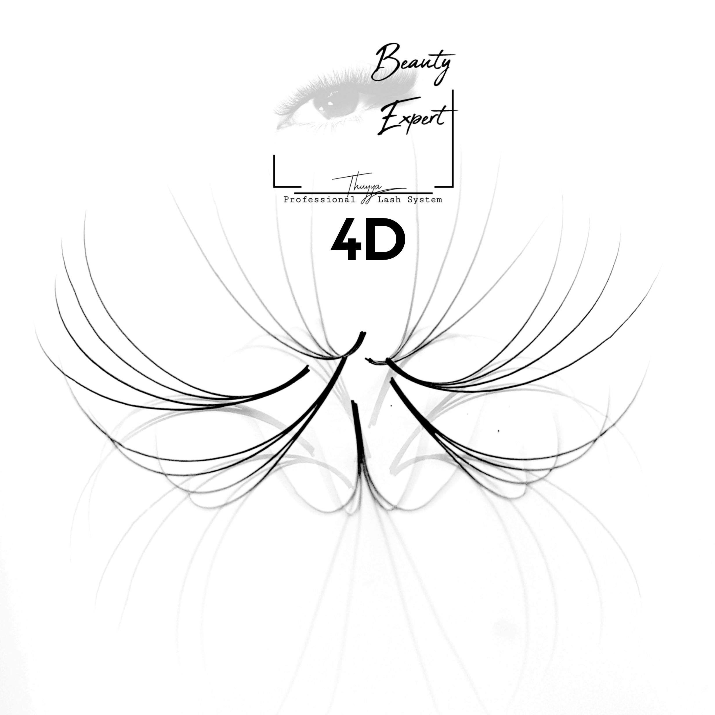 Handmade Wimpernfächer 4D(5in1 Mix)-1000 Fertige Fächer