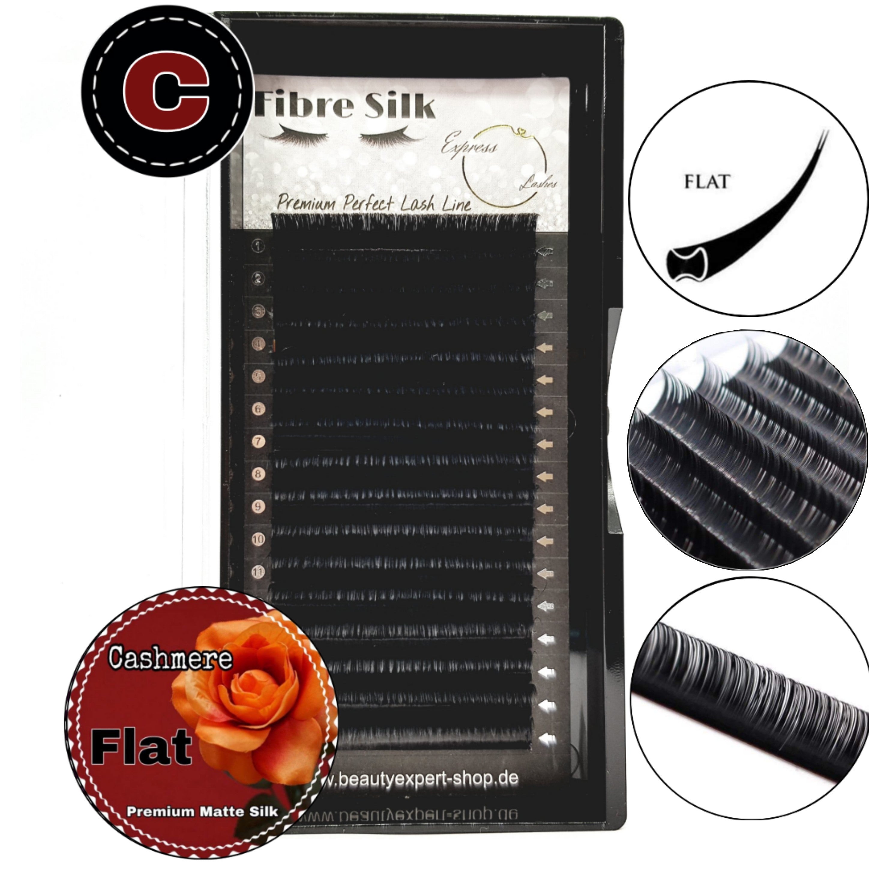 Cashmere Flat Wimpern | C Curl | 0.15