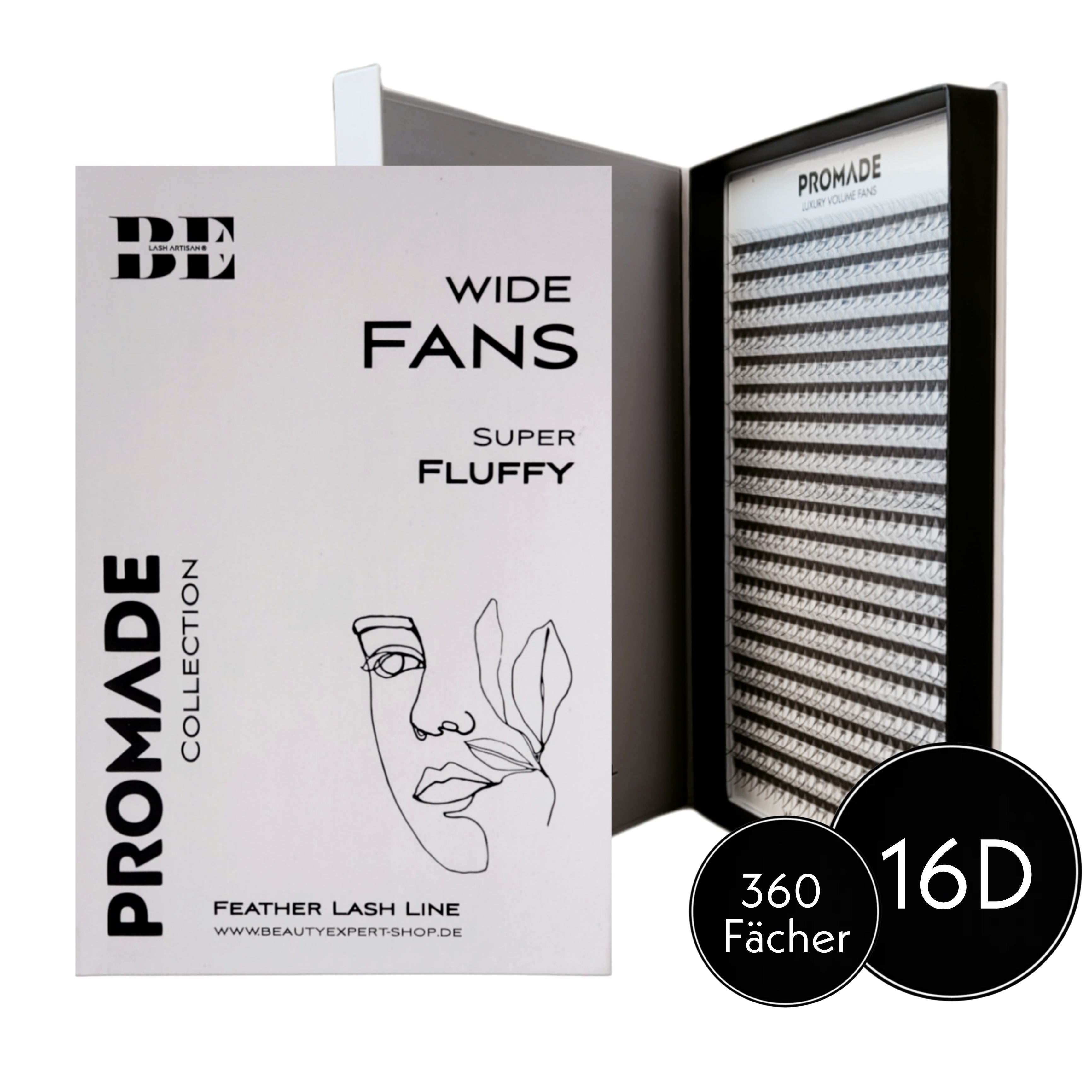 16D♡︎0.03 - Wide Fans - Promade Megavolume Fächer