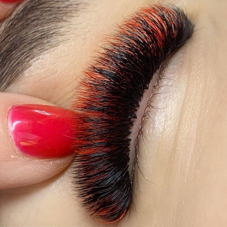 6D♡0.07 Rote Wimpernfächer (5 in1 Mix)