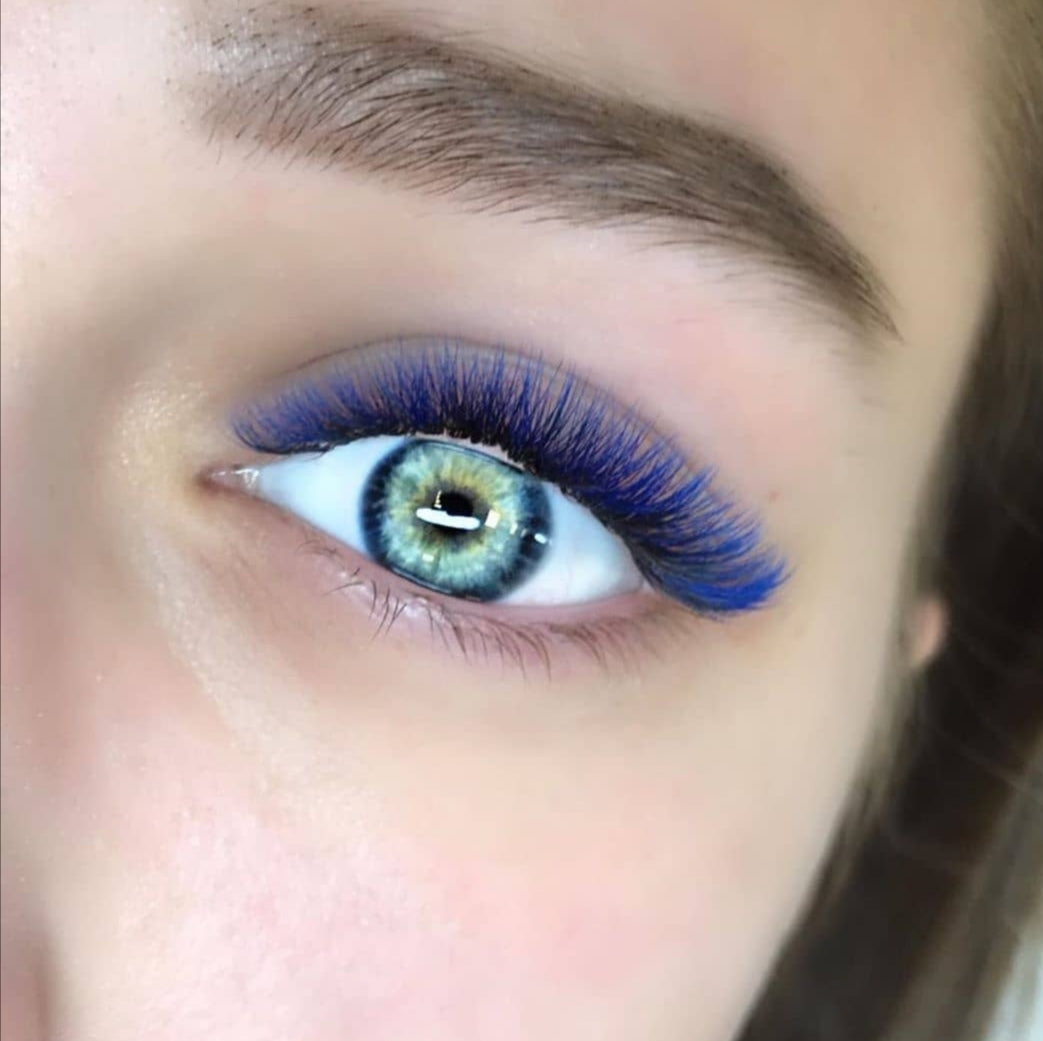 6D♡0.07 Blaue Wimpernfächer (5 in1 Mix)