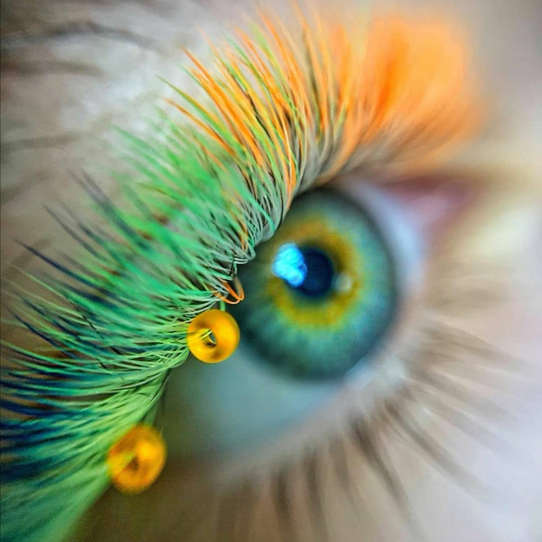 Neon Grün - Farbige Wimpern 0.07