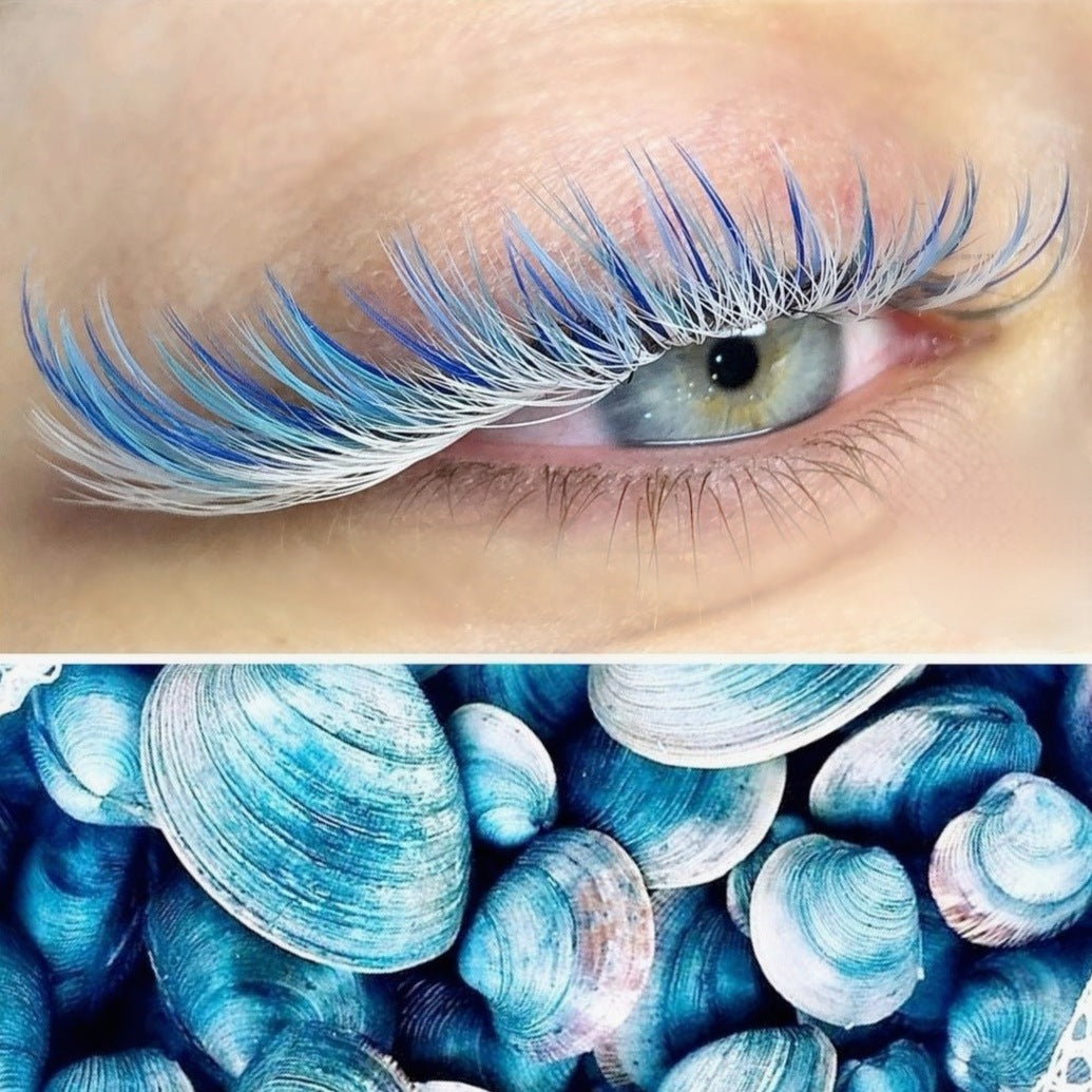 Pastell S.blue - Farbige Wimpern 0.07