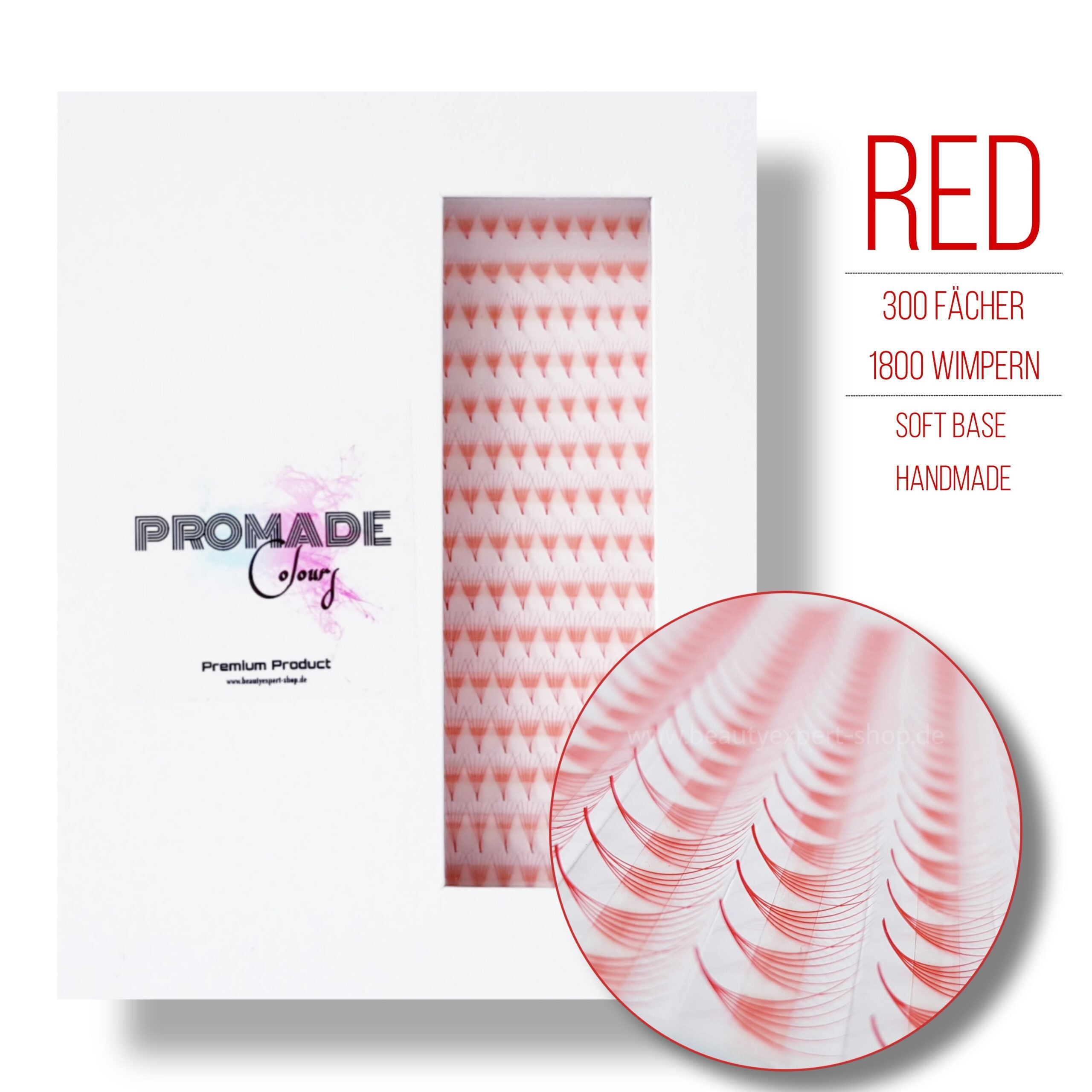 6D | CC | 0.07 Red Lashes Fan - Promade Ready Fan Mix (9-13mm)