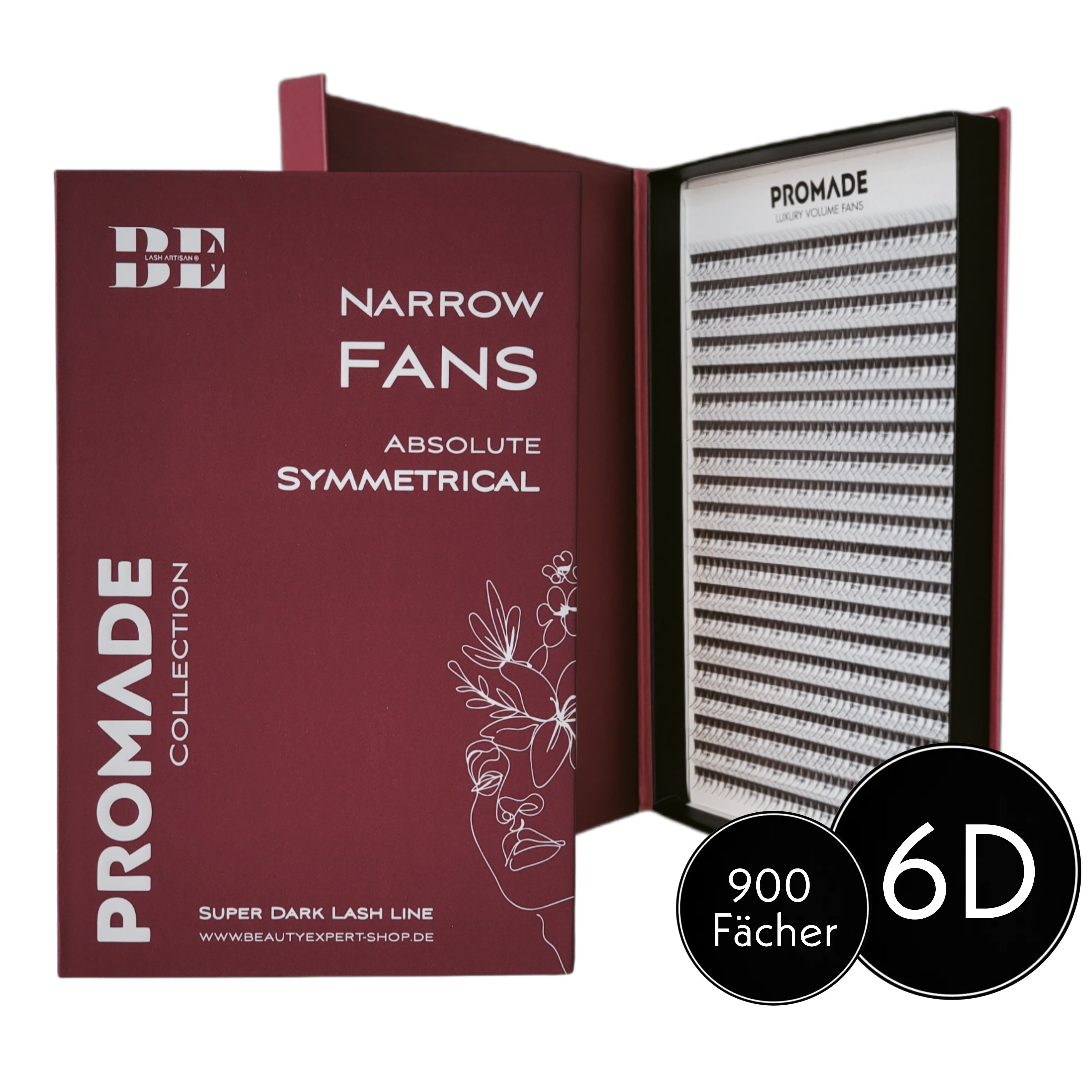 6D♡︎0.07 - Narrow Fans - Promade Volumenfächer
